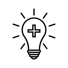 Plus Icon Outline thin pack series