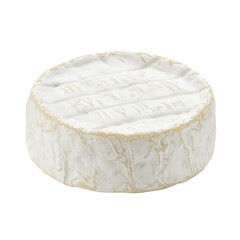 Round of Creamy Camembert Cheese isolated on a transparent background 