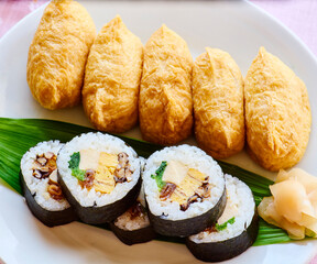 Traditional Japanese Sushi Lunch Plate