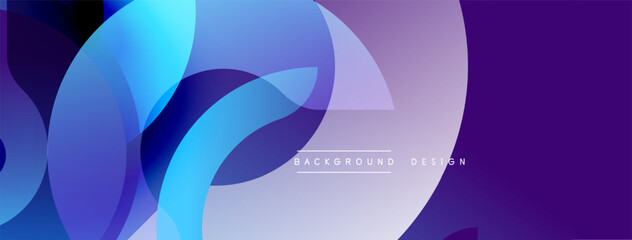 Abstract flowing shapes, blue purple gradients. Modern design element for backgrounds, banners, presentations. Smooth transitions create dynamic visual.