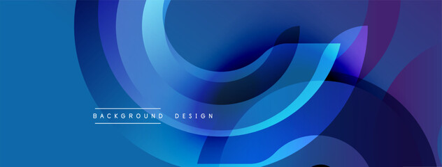 Abstract blue waves, flowing shapes create dynamic background. Modern design with gradient colors, smooth transitions.