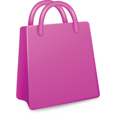 Shopping bag vector icon isolated on white
