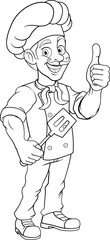Chef Baker Cartoon Cook Food Man Mascot Character