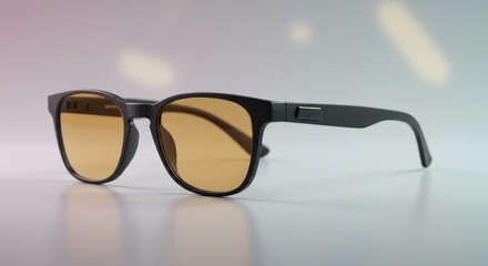 Modern Tech Smart Glasses - Stylish amber lens smart glasses, ergonomic design, high-tech features, futuristic look, blends and innovation