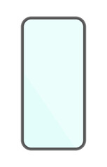 画面が空白のスマホのモックアップ - シンプルなスマートフォンのフレーム･テンプレート素材