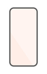 画面が空白のスマホのモックアップ - シンプルなスマートフォンのフレーム･テンプレート素材