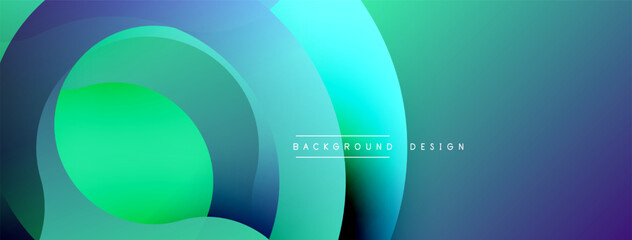 Abstract fluid shapes, vibrant turquoise, green hues. Modern design, smooth gradients create dynamic visual effect. Minimalist composition.