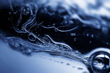 motion in clear liquid, fluid shapes abstract background