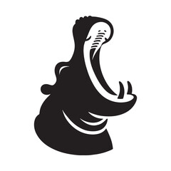 Signature hippopotamus silhouette vector ideal for impactful design concepts – hippopotamus silhouette – hippopotamus vector – hippopotamus illustration – silhouette of hippopotamus

