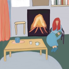 Beautiful girl illustration