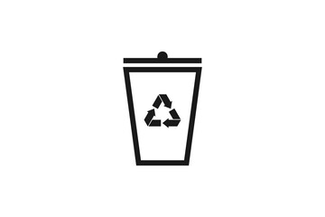 recycling icon vector flat design
