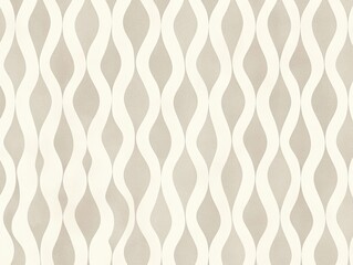 Elegant seamless pattern background featuring vertical wavy stripes or columns in soft beige and cream tones with a subtle texture. 