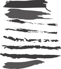 Black Ink Brush Strokes