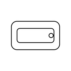 black and white button