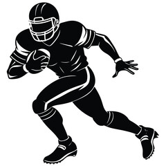 American Football Player Silhouette Powerful Running Back © Sublimation Store
