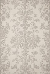 Fototapeta premium Subtle damask, silver grey on cream, refined repeating motif , sophisticated, retro