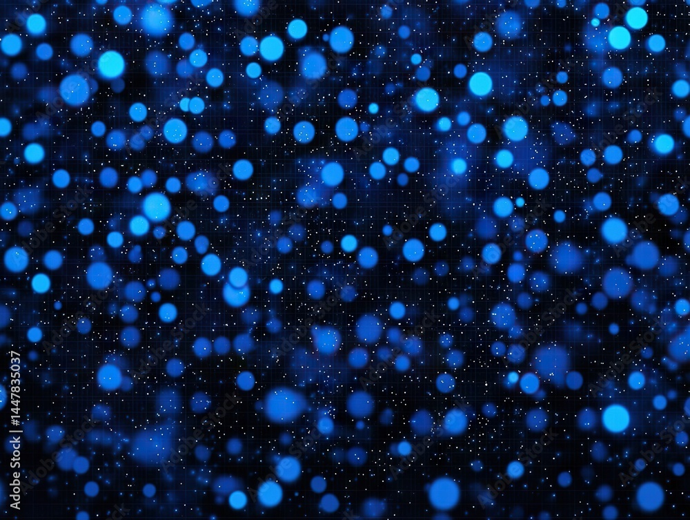 Poster dynamic blue particle background animation digital space abstract content dark environment close-up 