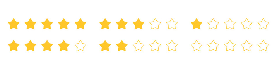 Obraz premium Rating stars vector. Ranking stars vector.