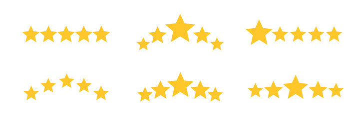 rating star vector. ranking stars