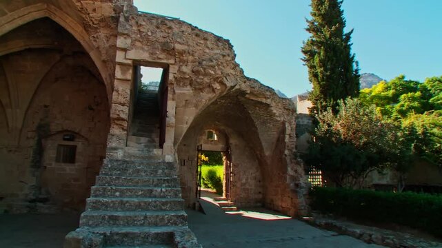 Bellapais Abbey is the ruin of a monastery built by Canons Regular in the 13th century village of Bellapais, Cyprus.