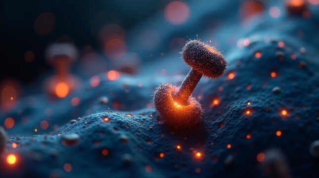 Micro photography of mitochondria lifting tiny dumbbells, glowing with energy, symbolizing 'the powerhouse of the cell'" &mdash; un m&eacute;lange de science, humour visuel et symbolisme m&eacute;tabolique