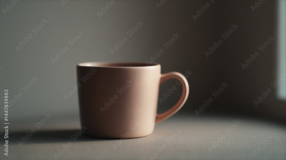 Poster capture minimalistic scene symbolizing father day with single object simple tie or plain coffee mug 