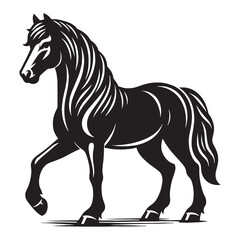 Artistic horse silhouette vector created for dynamic brand visuals – horse silhouette – horse vector – horse illustration – silhouette of horse

