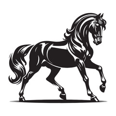 Minimalist horse silhouette vector ideal for sleek design projects – horse silhouette – horse vector – horse illustration – silhouette of horse

