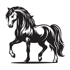 Streamlined horse silhouette vector perfect for modern creative concepts – horse silhouette – horse vector – horse illustration – silhouette of horse

