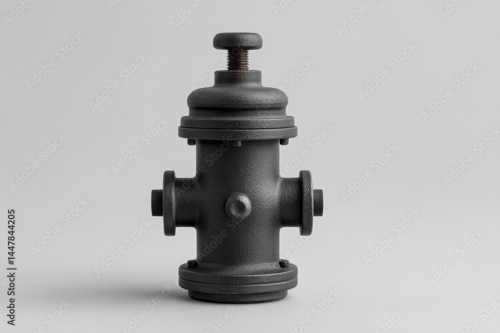 Poster capture vintage industrial object on pristine white background emphasizing its unique retro design