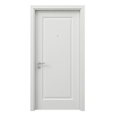 White PVC door isolated on white background	