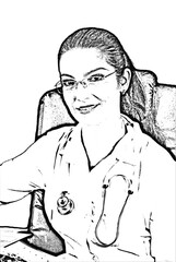 Portrait of beautiful doctor