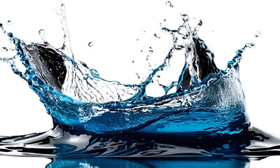 water splash isolated on white