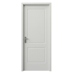 White PVC door isolated on white background	