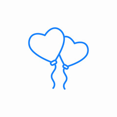 balloons romantic icon sign vector