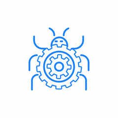 bug settings icon sign vector