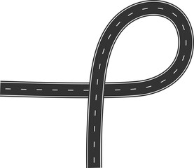 Street and road elements for city map, highway, traffic