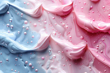 Pink blue cream swirl texture.