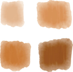 Set of Four Vector Watercolor Abstract Shapes in Warm Earthy Tones. Abstract illustration featuring four watercolor shapes in warm tones, ideal for backgrounds and creative designs. Perfect for adding