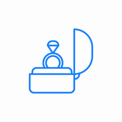 engagement ring icon sign vector