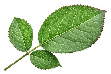 Obraz premium Rose leaves isolated on transparent background