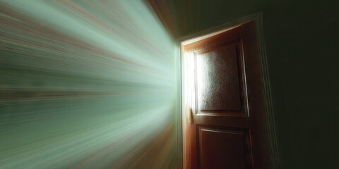 Interior Doorway with Radial Light Effect