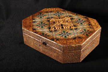 handmade decorative small wooden chest