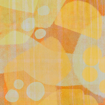 Soft layered organic shapes on canvas