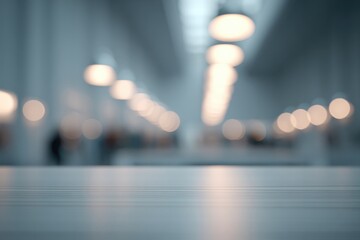 interactive learning setup with blurred people in background