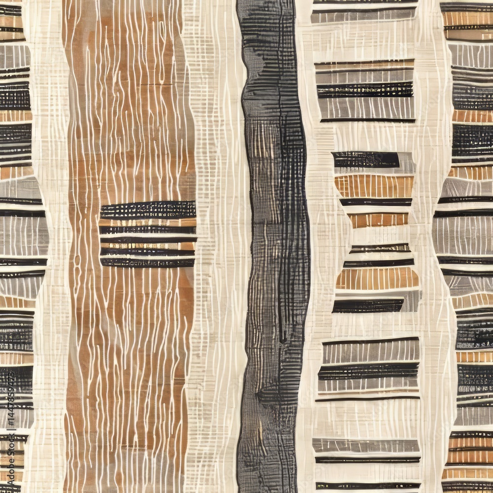 Poster the texture of the lines adds depth and character to the overall pattern, which has a retro, handcra