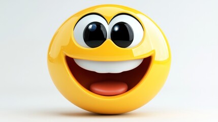 Smiling emoticon, happy, joyful expression