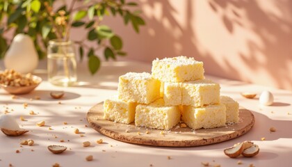 Delicious homemade fudge recipe cozy kitchen food photography natural light top-down view sweet treats