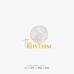 Elegant Abstract Dance Logo for Studios, Academies, and Performing Arts