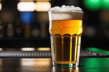 glass of beer on the table